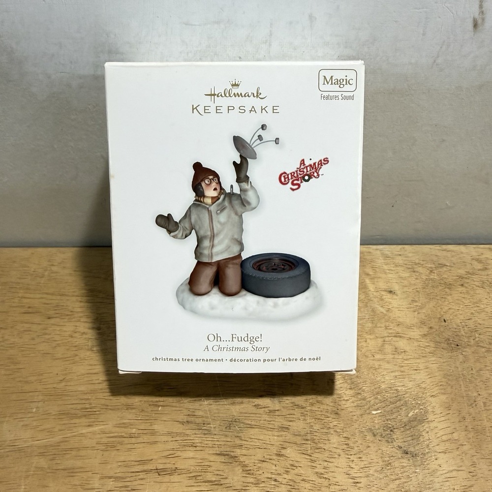 Hallmark A Christmas Story Oh Fudge Ralphie Sound Ornament 2011 QXI2827